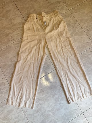 Pantalón Beige de Lino