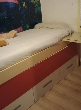 Cama Nido con Cajonera y Mesa regalo estánteria