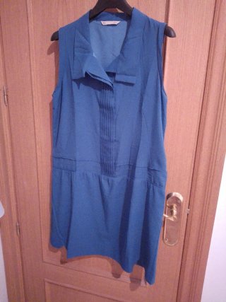 Vestido corto azul Sfera