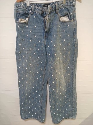 Vaqueros Mujer Mango Lunares - Talla 42