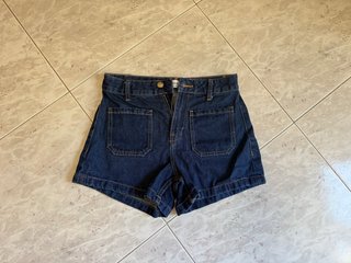 Short vaquero azul