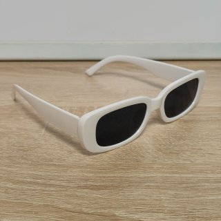 Gafas de Sol Blancas Rectangulares Retro