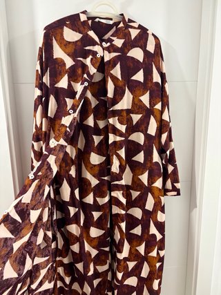 Conjunto de Caftán y Pantalón Estampado