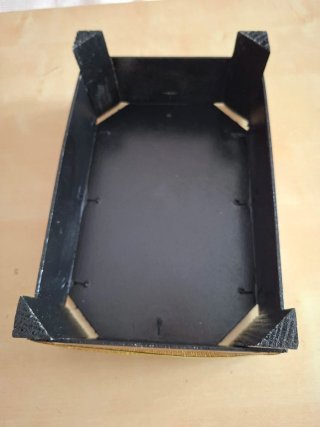 Caja de madera negra 19x29 cm,7 y 3 cm de altura