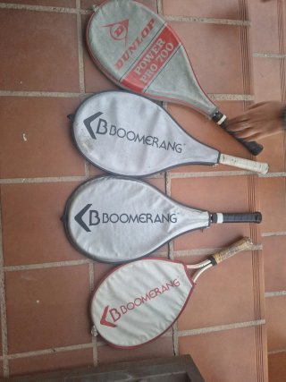 Set de 4 Raquetas de Tenis con Funda