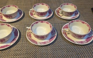 Juego de siete tazas de té