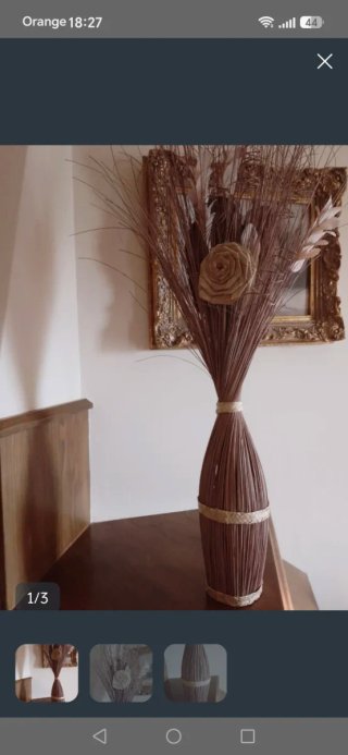 Centro decorativo de mimbre