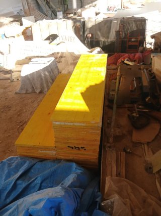 Tableros de Encofrado Amarillos, 1,97cmx50cn