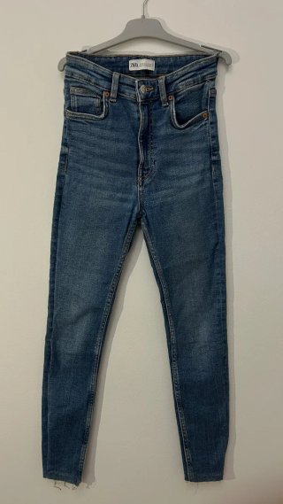 Pantalones Vaqueros Zara Azul Talla XS