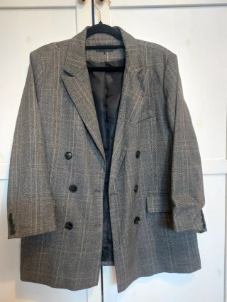 Americana Gris de Cuadros Lefties Talla XL