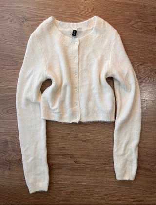 Chaqueta de pelo beige H&M Talla S
