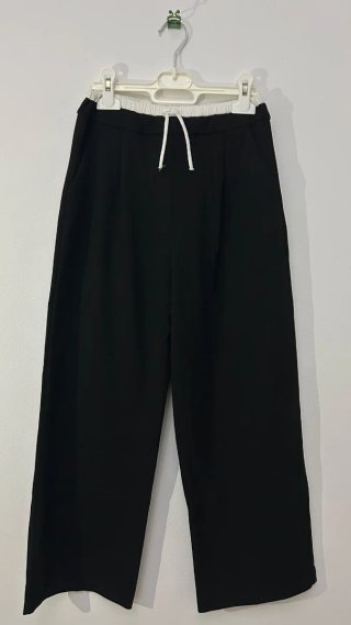 Pantalones Negros con Cintura Elástica
