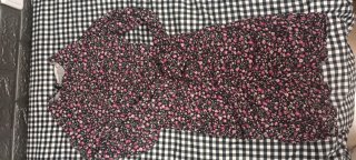 Vestido Mango Estampado flores drapeado Talla XS