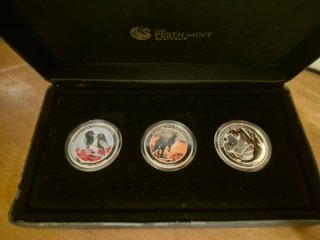 Set 3 Monedas Plata The Perth Mint Australia
