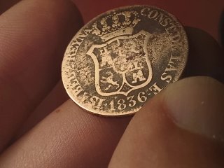 Moneda antigua Isabel II 1836
