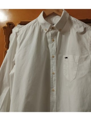 Camisa Oxford Blanca Talla XL.Algodon 100%.