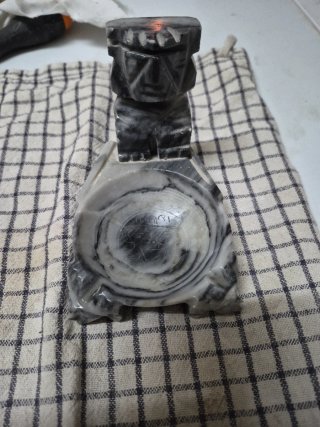 Cenicero de Piedra Ónix Diseño Maya