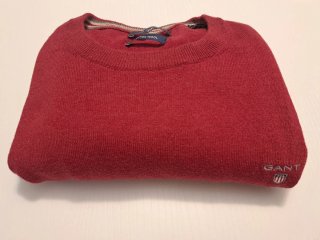 Jersey Gant Rojo Cuello Redondo Talla L