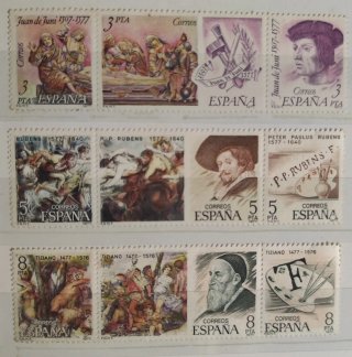 Sellos Arte Tiziano, Rubens y Juan de Juni