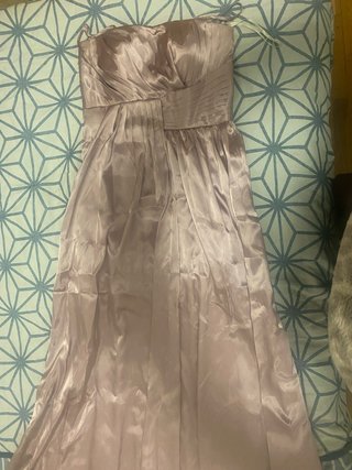 Vestido Palabra de Honor Rosa Plateado
