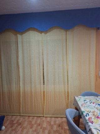 Panel Japonés Amarillo con Volante Azul