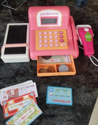 Caja Registradora de Juguete Rosa