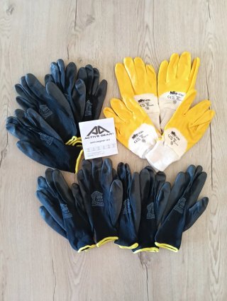 Lote 7 pares de guantes de trabajo talla 10 nuevos