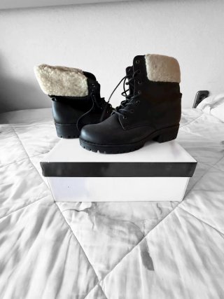 Botas Militares Negras con Forro