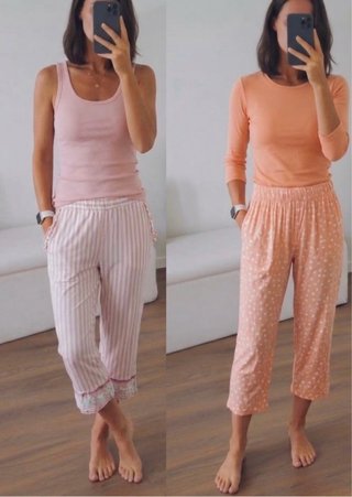 Pack 2 Pantalones Pijama Capri Estampados