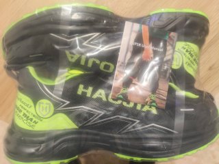 Zapatos de Seguridad Haojia Negro y Verde