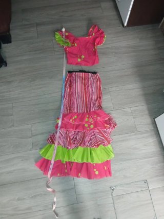 Traje de flamenca dos piezas