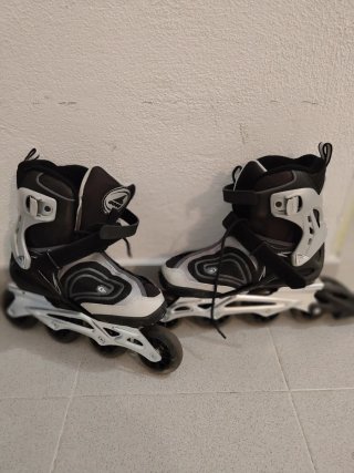 Patines en línea con bolsa y protecciones