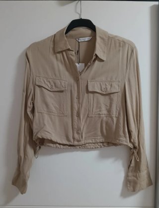 Camisa Stradivarius Beige Talla M