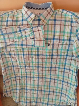 Camisa de cuadros multicolor Talla L