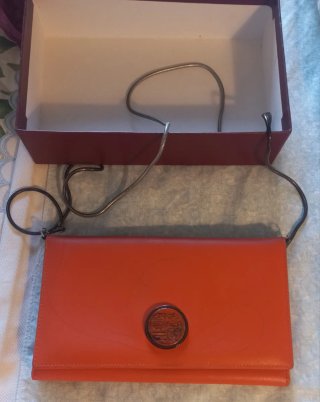 Bolso Cartera de Piel Rojo