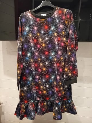 Vestido Estampado con Volante
