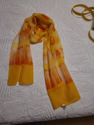 Foulard Estampado Amarillo y Naranja