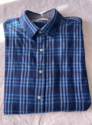 Camisa de cuadros azul TEX