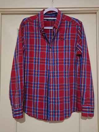 Camisa de cuadros - roja y azul