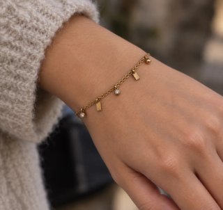 Pulsera de Acero Inoxidable Dorada