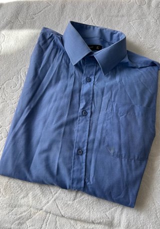 Camisa de hombre azul Wood
