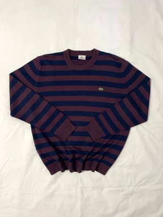 Jersey Lacoste Vintage Cuello Redondo Logo Bordado