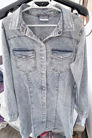 Vestido Vaquero Denim Manga Larga Talla 38