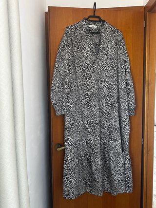Vestido Midi Estampado Mango Talla M