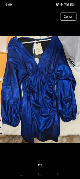 Vestido Stradivarius Azul Talla s