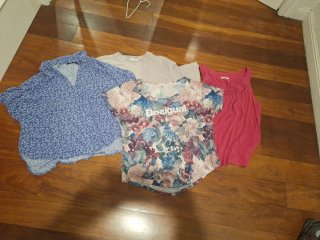Lote 4 Camisetas Talla L Desigual, Kiavi, Lloyds..