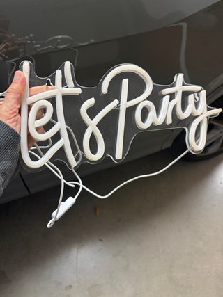 Let's Party - Letrero de Neón