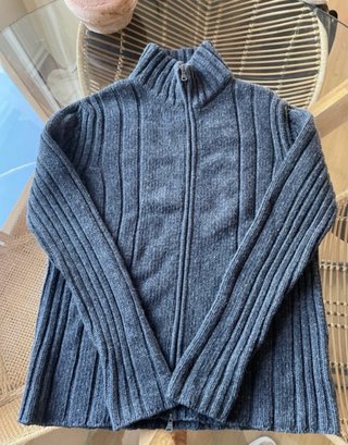 Jersei Hugo Boss Gris con Cremallera