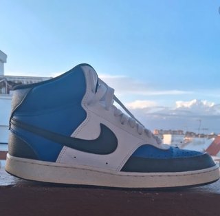 Zapatillas Nike Court Vision Mid Azul/Blanco