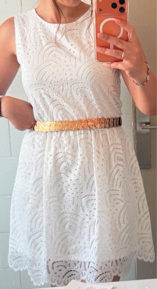 Vestido Blanco Only Estilo Ibicenco Talla M